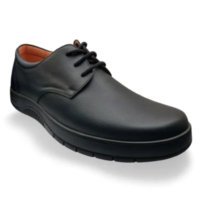 נעל גברים שחורה אורטופדית לא מעור מבית D.R.SHOES במידות 40-45