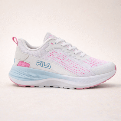 נעלי ספורט לנשים FILA Air Motion בצבע לבן עם פרטים ורודים ותכלת