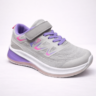 נעלי ספורט לנערות FILA Junior Glide אפור סגול עם סקוץ׳ וסוליה גמישה